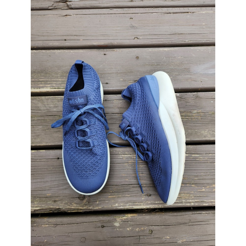 moshn by Klogs Vigor Sneakers Blue Knit Slip Resistant Walking Shoes Size 11